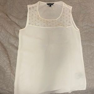 White tank blouse with detail